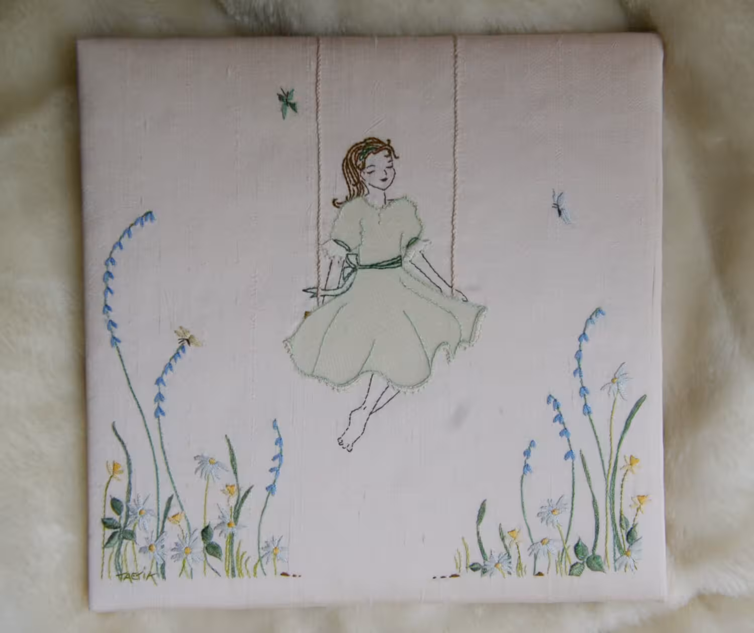 The Mint Dress Garden Scene