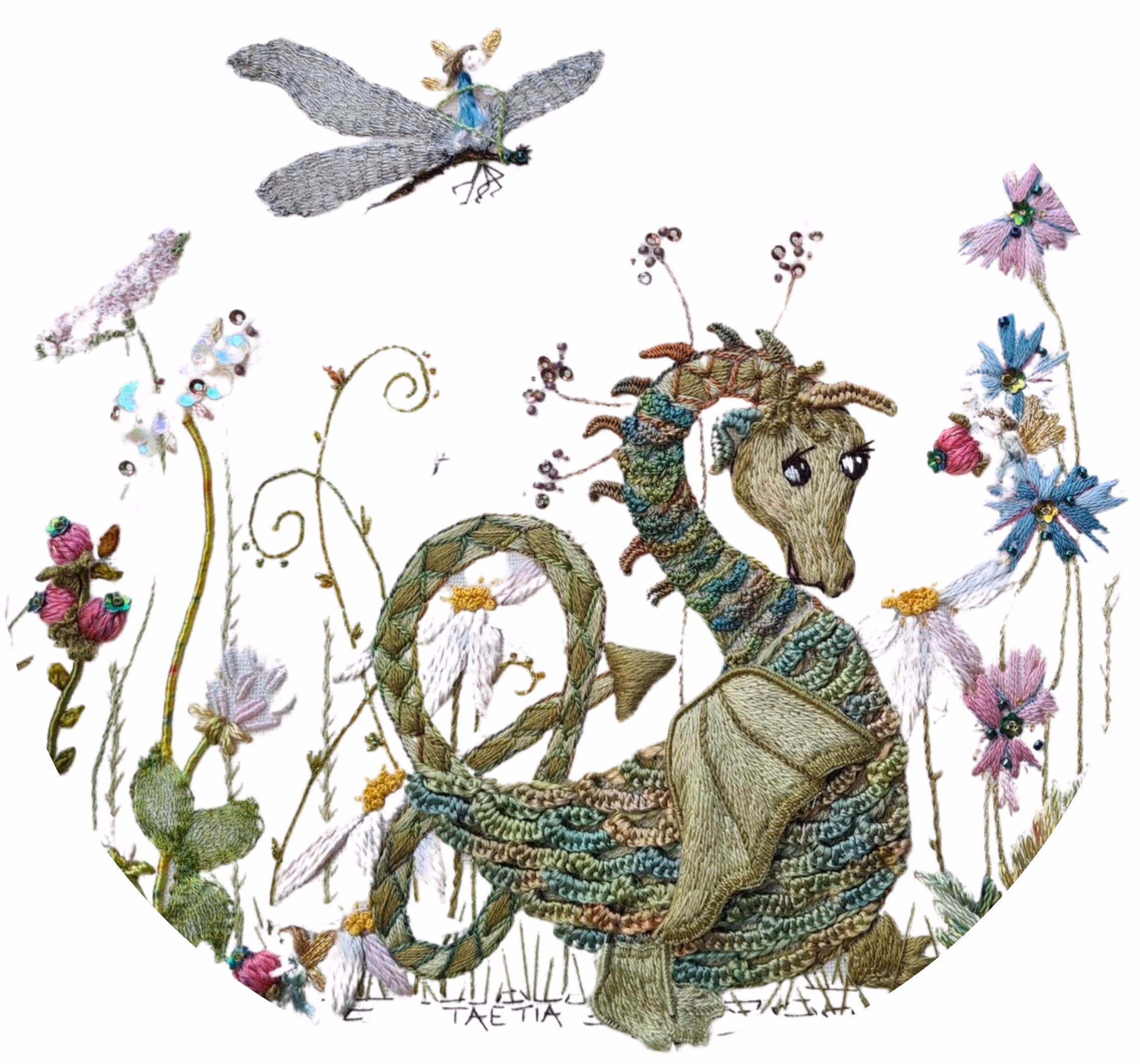 Beautiful hand embroidered design by Taetia